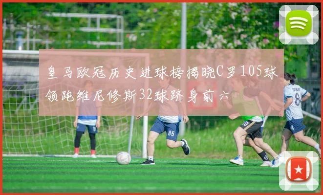 皇马欧冠历史进球榜揭晓C罗105球领跑维尼修斯32球跻身前六
